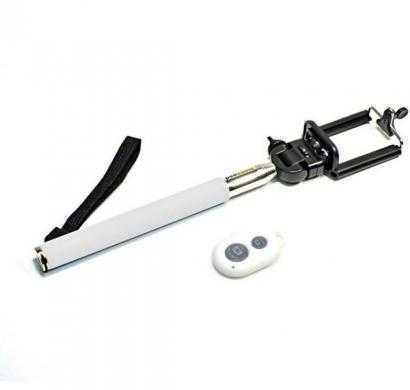 acromax selfie stick with bluetooth remote for all smartphones/point & shoot camera (white)