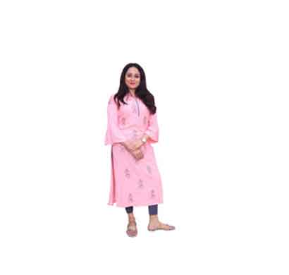 adaah beautiful stylish 100% cotton kurti ( size- l,s,m, xl)
