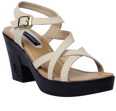 adeera faux leather embroidered tpr women sandles