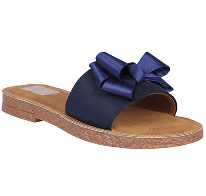 adeera faux suede embroidered tpr women slide sandles