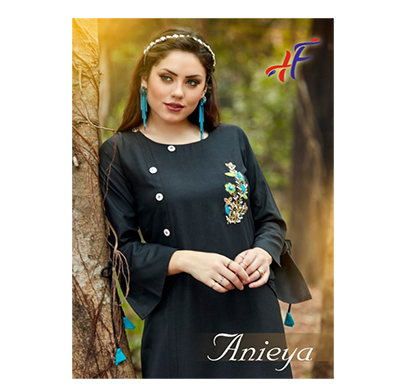 anieya ruby cotton slub with khatli work women kurti (multicolor)