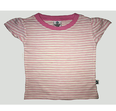 cuddledoo (cv18s119) baby pink stripes boys t shirt cotton round neak
