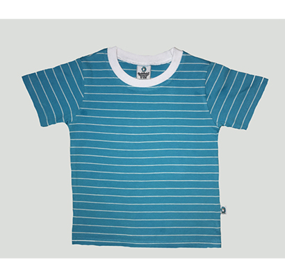 cuddledoo (cv21s119) blue & white stripes t shirt (blue)