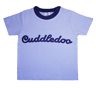cuddledoo (cv22s119) sky blue cuddledoo embroidery boys t shirt (blue)