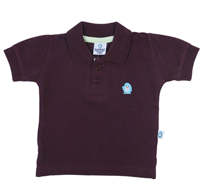 cuddledoo (cv7s317) chocolate brown polo t-shirt polo neak boy