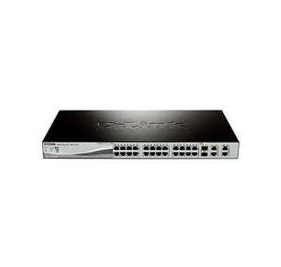 d-link des-1210-28p 24-port web smart-iii poe switch (black)