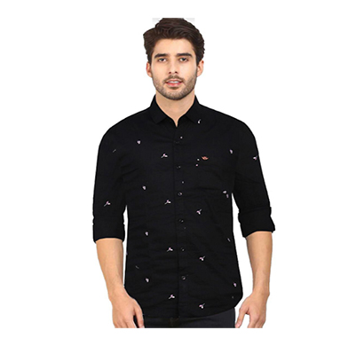 duff (1664) men 100% cotton casual shirt printed (multicolor)