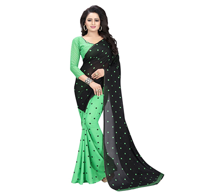 eka lifestyle (151eka) georgette printed saree with blouse (multicolor)