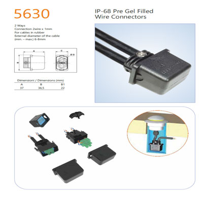 encapsuled 5630 pre gel filled wire connector