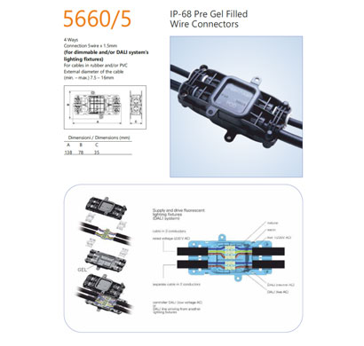 encapsuled 5660.5 pre gel filled wire connector