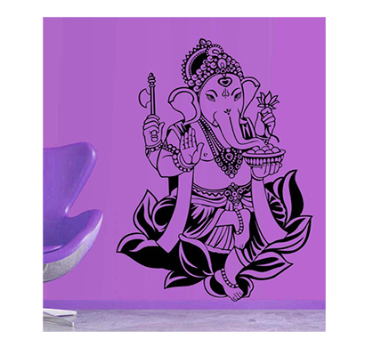 enormous kart on wall black pvc shree ganesha wall sticker