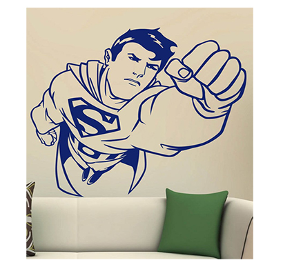 enormous kart on wall superman flying sticker - medium