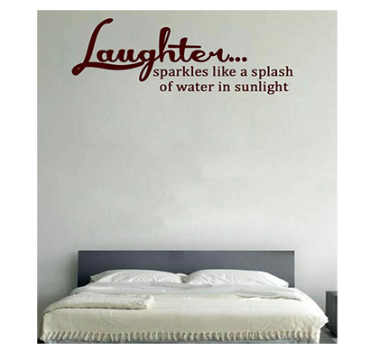 enormous kart on wall brown pvc laughter wall sticker
