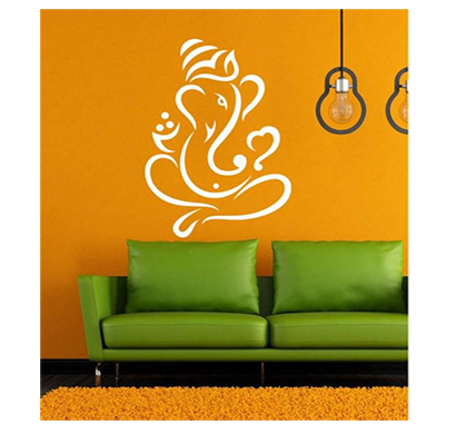 enormous kart on wall white pvc ganpati ji wall sticker