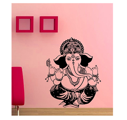 enormous kart on wall ganesh ji wall sticker black