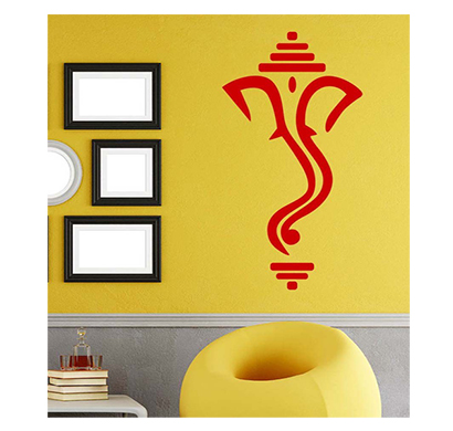 enormous kart on wall red pvc ganesh ji wall sticker
