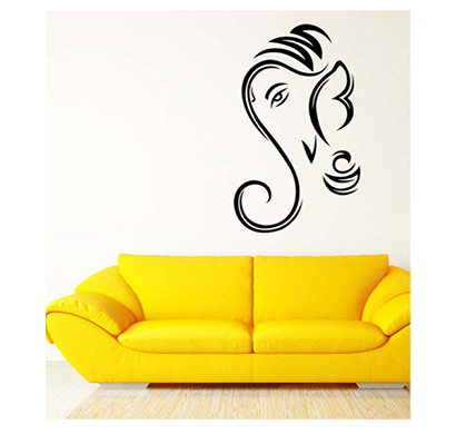 enormous kart on black pvc lord ganesha wall sticker