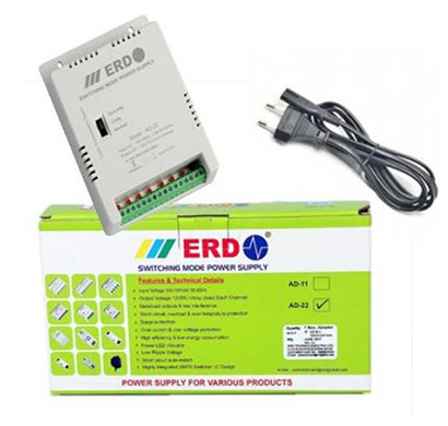 erd ad-22 cctv 8 channel power supply (grey)