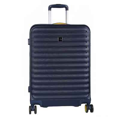 fly raptor navy 56 cms polycarbonate cabin luggage 4 wheels hard suitcase trolley bag