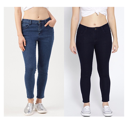 for you for me (maa-silky basnb) women western wear - western bottomwear - jeans -regular (basic and navy blue)