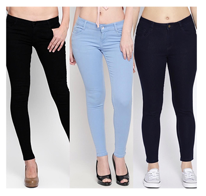 for you for me (maa-silky bibnb) women western wear - western bottomwear - jeans -regular (black , ice and navy blue)