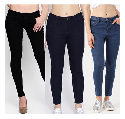 for you for me (maa-silky bnbbas) women western wear - western bottomwear - jeans -regular (black, navy blue and basic)
