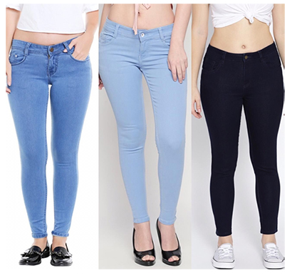 for you for me (maa-silky baibnb) women western wear - western bottomwear - jeans -regular (bata, ice and navy blue)