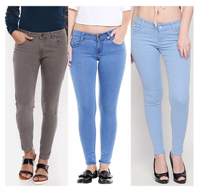for you for me (maa-silky grbaib) women western wear - western bottomwear - jeans -regular (grey, bata and ice)