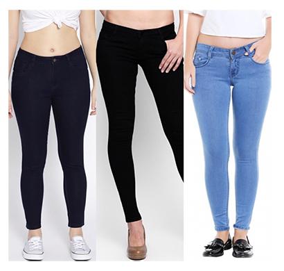 for you for me (maa-silky nbbba) women western wear - western bottomwear - jeans -regular (navy blue, black and bata)