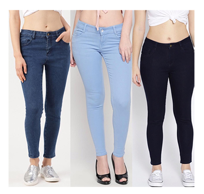 for you for me (maa-silky basibnb) women western wear - western bottomwear - jeans -regular (basic, ice and navy)
