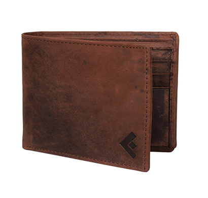 fustaan men genuine hunter leather men wallet (brown)