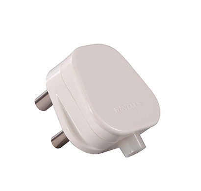 havells reo 6a three pin plug (white)
