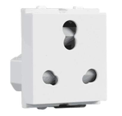 havells crabtree verona 6/16a three pin combined sockets (white)