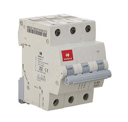 havells (63a) c curves tp mcb