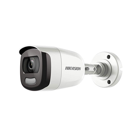 hikvision ds-2ce10dft-f 2mp bullet full time colour turbo hd camera, 3.6 mm lens and light distance 20 m (white)