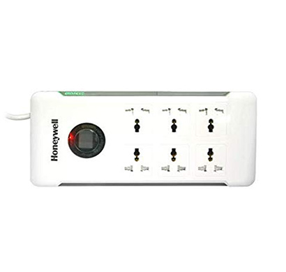 honeywell hc000007 srg-1.5m-wht-6 6 out surge protector with master switch