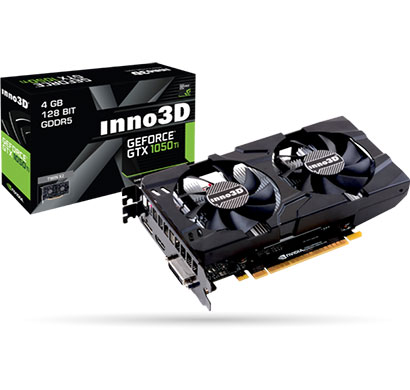 inno3d nvidia geforce gtx 1050ti compact 4gb ddr5 dual cooling fan video graphics (n105t-1sdv-m5cm)