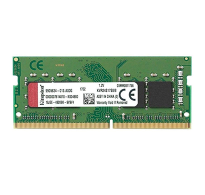 kingston value ram 8gb 2400mhz ddr4 non-ecc cl17 sodimm 1rx8 (kvr24s17s8/8) laptop memory
