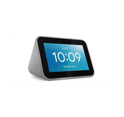 lenovo smart clock (with google assistant),(grey)