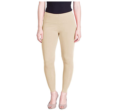 mks impex cotton lycra ankle length leggings for women & girls (skin)