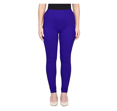 mks impex women's churidar leggings soft cotton lycra 4 way stretchable (navy blue)