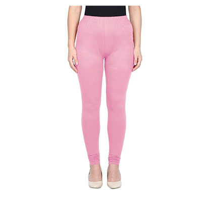 mks impex women's churidar leggings soft cotton lycra 4 way stretchable (baby pink )