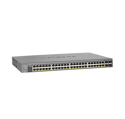 netgear (gs752tp-100ins) 52 pt ge poe smart switch
