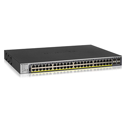 netgear (gs752tpp) 52 port gigabit ethernet smart managed pro poe switch