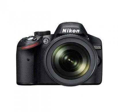 nikon d3200 (with af-s 18-105 mm vr lens) 24.2 mp dslr camera (black) + free nikon dslr bag + 8gb me