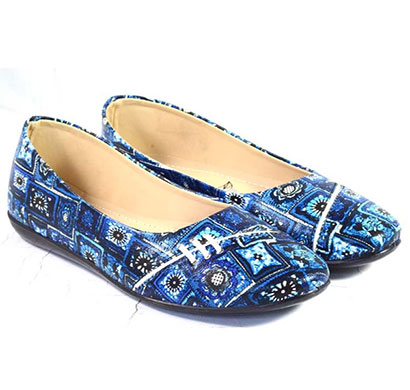 pokrok women pu stylish belly shoes (number4) blue, brown, red, tan