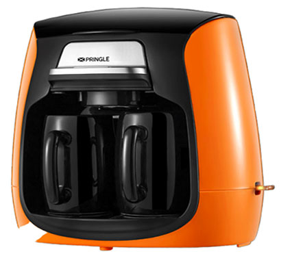 pringle cm2100 coffee maker with nylon filter 2 cups orange