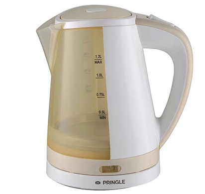 pringle ek601 electric kettle 1.2 ltr silver
