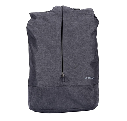 probus unisex water resistant laptop backpack for 15.6 inch laptop with usb charging port (dark grey)
