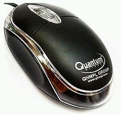 quantum qhm222 wired usb optical mouse (black)